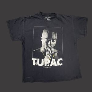 Tupac Graphic Band Tee Shirt Bravado Distressed 2Pac XL